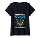 Women's Mathletics Working On My Quads Algebra Algebra Math Teacher V-Neck T-Shirt