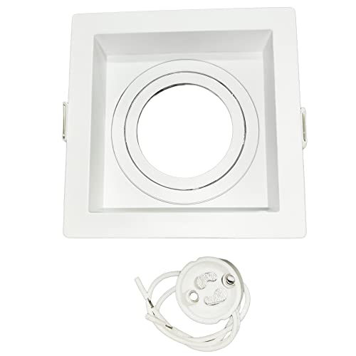 KIT Spot Embutir MR16 Quadrado Recuado BR+ Lâmpada LED 3000K