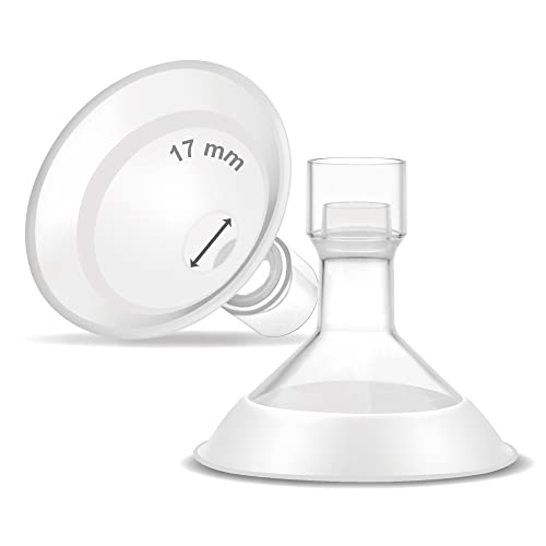 Image of Maymom MyFit Comfy Series 17 mm Two-Piece Design Breastshield Compatible with Medela Breast Pump Parts; Replace Medela Shields; Fit MaxFlow Flex Connector; 2pc