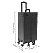 Marsyyds Professional Makeup Train Case, 4 in 1 Professional Cosmetics Rolling Organizer Beauty Storage Luggage Lockable w/4 Removable Wheels for Nail Technicians & Estheticians