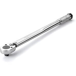 Amazon Basics 1/2 Inch Drive Click Heavy-Duty Torque Wrench, 25-250 ft.-lb, 33.9-338.9 Nm