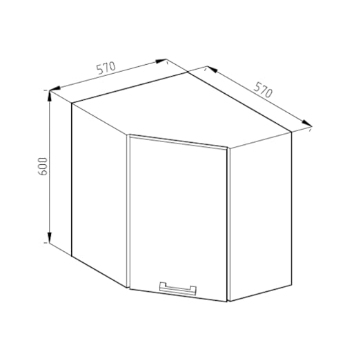 Vicco Mobile Angolare Da Cucina Grigio 57 Cm - 2