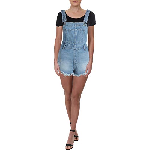 We The Free Womens June Denim Cut Off Shortalls Blue 31