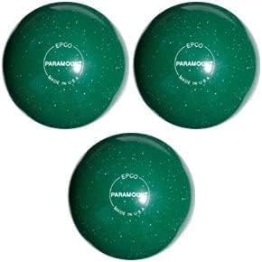 Bowlerstore Products EPCO Duckpin Bowling Balls - Speckled House Ball - Green (5 inch- 3lbs. 10 oz.) 3 Balls