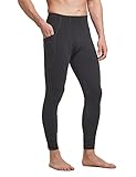 BALEAF Men's Yoga Leggings Active Tights with Pockets Running Athletic Compression Pants for Workout Dance Cycling Charcoal M