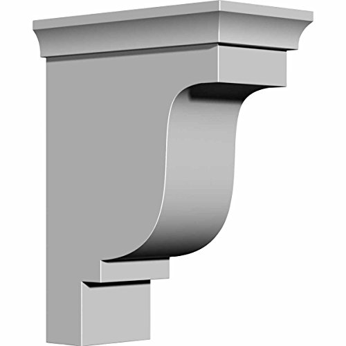 Ekena Millwork Bkt03X09X07Ed 3 1/2-Inch W X 7-Inch D X 9-Inch H Edinburgh Bracket , White #TOP9