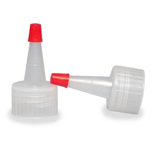 SKS Natural Red-Tip Yorker Caps with .030 Orifice Hole (12, Neck diameter 28mm, thread type 410)