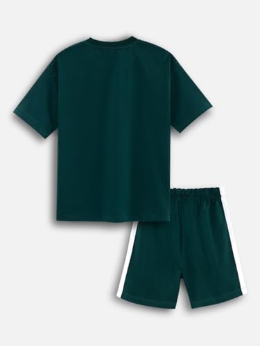 Image of Nap Chief Kids Cotton Chill Club Essentials Printed Co ord Sets for Boys & Girls, T Shirt and Shorts for Casual Wear