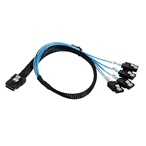 Cable interno Mini SAS SFF-8087 a 4 SATA 0.5m
