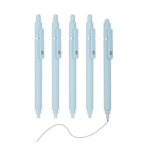 Stylos rétractables gel noir 0.5mm PATIKIL lot de 5 pour l'écriture quotidienne