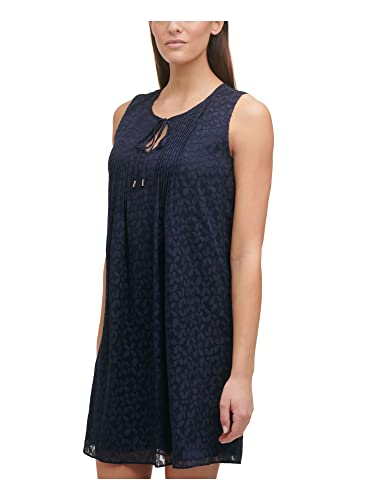 Robe droite courte de luxe Tommy Hilfiger au fini texturé haut de gamme