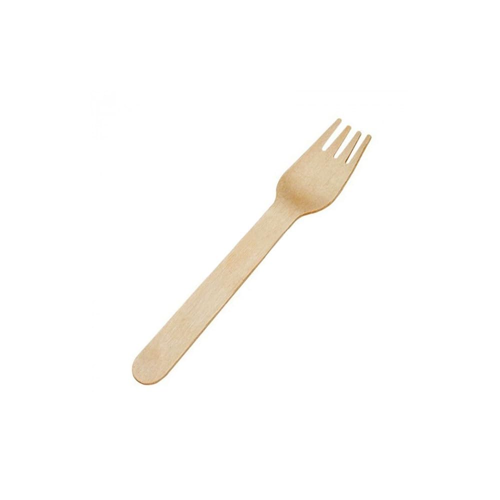 1000 Fourchettes jetables en bois 165 mm compostables et biodégradables