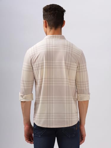 Image of BULLMER Trendy Regular Fit Striped Causal Full Sleeve Shirt for Men.