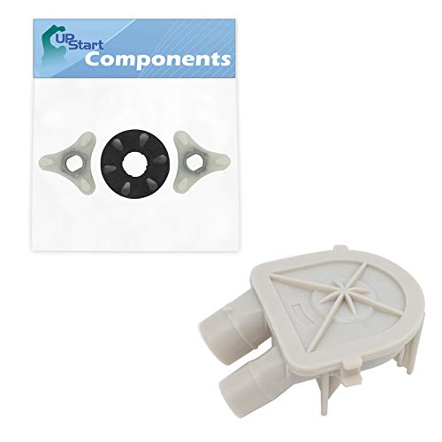3363394 Washing Machine Pump & 285753A Washer Motor Coupler Replacement for Estate ETW4100SQ3 Washer - Compatible with WP3363394 Water Pump Assembly & 285753A...