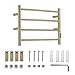 BLARALA Heated Towel Racks for Bathroom, Wall Mounted Electric Towel Warmer Racks with Timer & Temperature Control,Heater for Bathroom, Brushed (Round-Brushed Gold, 4 Bars)