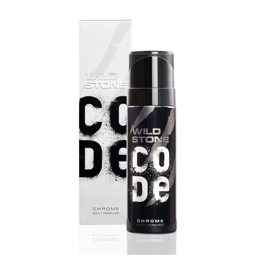 Wild Stone Code Chrome No Gas Body Perfume for Men, Long Lasting Masculine Fragrance for Office Wear - 150 ml
