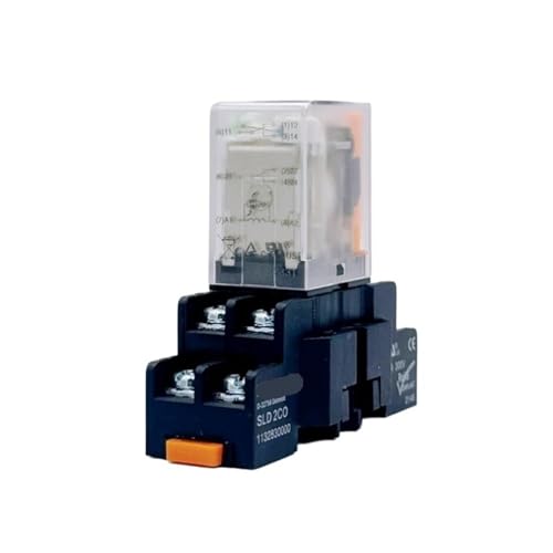 Relé de alta potencia DRL273024L con contactos de alta durabilidad y base incluida