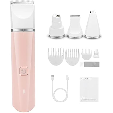 Dog Clippers for Grooming kit, 4 in 1 Quiet Grinding Dog Nail Grinder,Nail & Hair Trimmer with 3 Shaving Blades for Large,Medium and Small Dogs and Cats Cover
