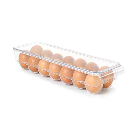 meberg PF12545 Kühlschrank-Organizer transparent Kühlschrankboxen für Eier Kühlschranksystem Behälter Aufbewahrung Vorratsbehälter (Eierhalter) Cover