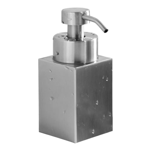 Dispensador de jabón de metal | Botella con bomba de loción recargable, dispensador de jabón líquido de 200 ml – para casa, baño, cocina, gel de ducha, loción, champú líquido