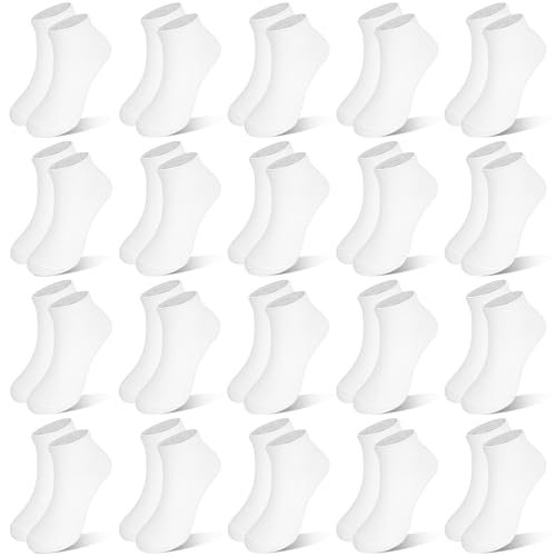 ZERULETS Kids Socks, 20 Pairs Boys Girls Low Cut Ankle Socks 1-13 Years | Short School Athletic Socks for Toddler, Soft, Breathable, White, Black, Grey, Fit for Daily, Casual, Sport