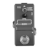 summina Gitarren-Looper-Effektpedal 10 Minuten Aufnahmezeit 3 Arbeitsmodi True Bypass Vollmetallgehäuse mit 1 GB Speicherkarte, Grau, Silber, Schwarz