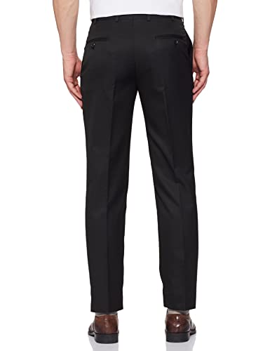Image of PARK AVENUE Men Men's PLEATLESS Smart FIT Black Formal Trouser