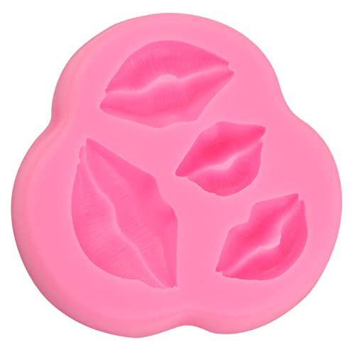 Molde de silicona para fondant en forma de labios miniatura 5