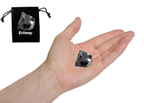 Image of Erliway Black Obsidian Raw Crystal Stone Large 1.25-2.0 inch Healing Crystals