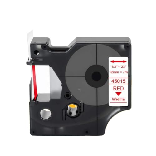 Ruban d'étiquettes D1 rouge blanc pour lisibilité optimale sur LabelManager