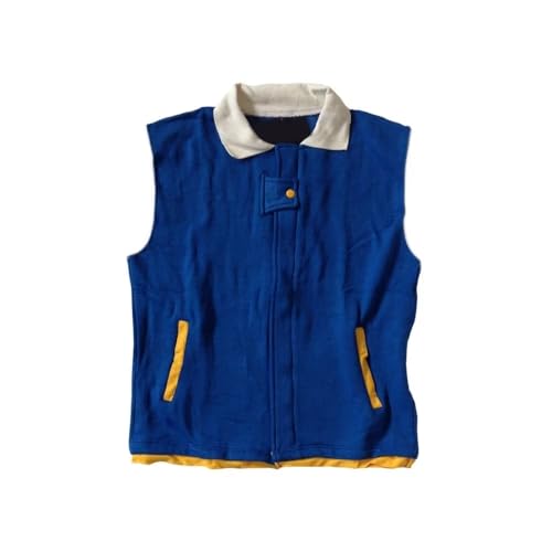 My Party Shirt Ash Ketchum Vest Adult Costume Original Trainer Halloween Blue Cotton Fleece Sleeveless Jacket TV Cosplay Gift4