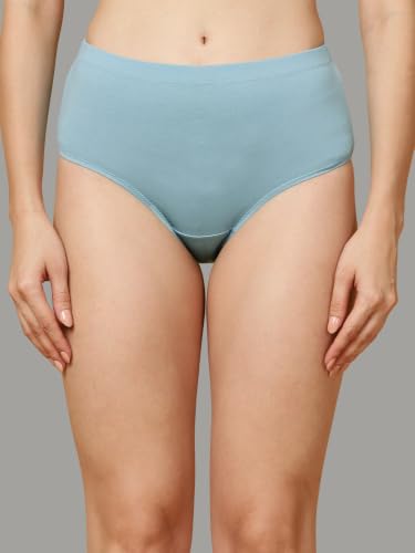 Image of SOIE Women High Rise Full Coverage Solid Colour Cotton Stretch Hipster Panty (Pack of 3)