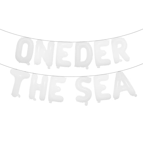 Image of Oneder The Sea First Birthday Decoration Oneder The Sea Party Favors Under The Sea Mermaid Party Backdrop Party Supplies Favors Balloon 1st Birthday Girl Decorations (ONEDER THE SEA White)