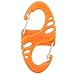 Mini moschettone clip, 1 pz campeggio all'aperto arrampicata sopravvivenza 8 forma moschettone fibbia portachiavi escursionismo anello portachiavi per campeggio all'aperto tattica(S-arancia)
