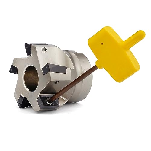 Image of 90 Degree Square Shoulder Indexable Face Mill with 5 Pcs APKT1604 Carbide Inserts, 2 inch Cutting Diameter, 1.75 inch Overall Length, 5 Flutes