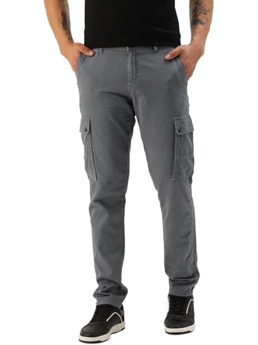 Image of IVOC Men MID-Rise Slim FIT Multi-Pockets 100% Cotton Cargo Pants