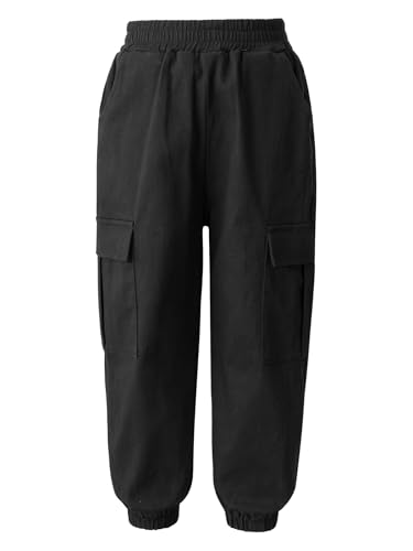Kids Boys Cargo Joggers Pants Outdoor Youth Hiking Trousers Lightweight Athletic Pants with Pockets2