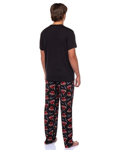 INTIMO Jurassic Park Pajamas Men's Logo Claw Slash Design Adult 2-Piece PJ Lounge Set4