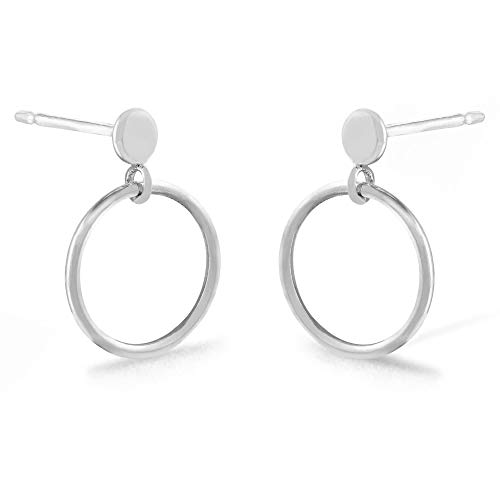 Boma Jewelry Sterling Silver Circle Drop Post Earrings