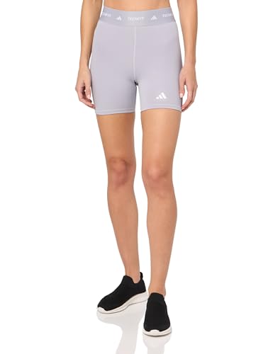 adidas Mallas cortas Techfit para mujer, Gris Gloria, XS / 3L
