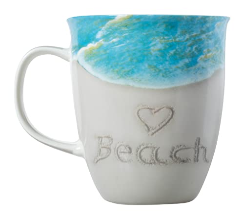 Taza de cerámica Cape Shore 15 oz con diseño de playa miniatura 3