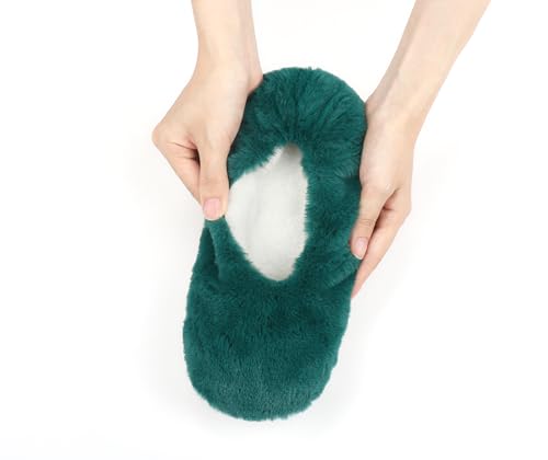 Image of Keyela Women's Ballerina Slippers,Non-Slip Bedroom Slippers Socks | Soft fuzzy slipper socks for ladies Indoor home slippers Cozy sock slippers Ballet Slippers