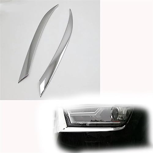 Autocollants paupières de phares Audi Q7 2016-2018 anti-rayures, protection ABS chromé