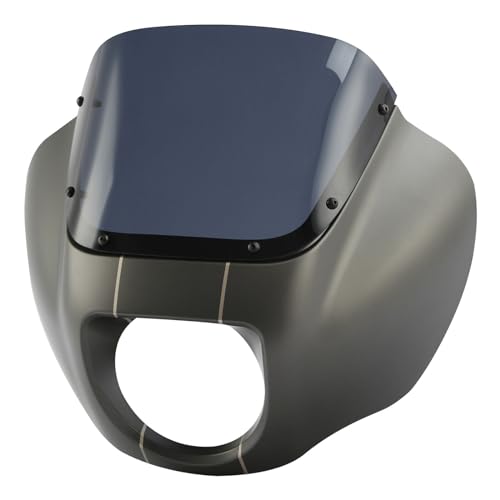 Image of Front Headlight Quarter Fairing Windshield Fit For Harley Softail Low Rider FXLR Street Bob FXBB 2018-2020 Low Rider S FXLRS 2020-2025 Softail Standard FXST 2020-2024 Industrial Gray