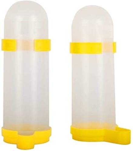 Touch of life Bird Water and Food Hanging Feeder Suitable for Cage Birds - Set of 2, 400ml