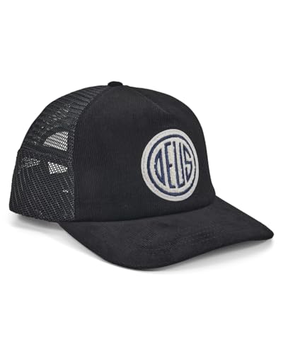 Deus Pill Cord Trucker Casquette Noir respirante pour éviter la chaleur en été