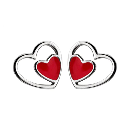 Jewelry Women Tiny Small Heart Stud Earrings Love For Lady