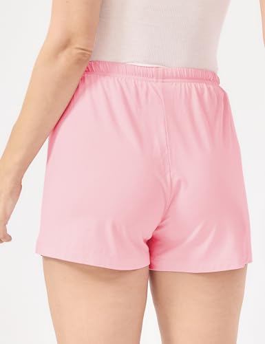 Image of GYS Women's Bamboo Viscose Cooling High Waisted Pajama Shorts | Moisture wicking, Breathable, Tagless, Soft stretch, Elastic waist with drawstring, for hot flashes & summer sleep