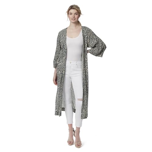 Image of Jessica Simpson Women's Blakely 3 /4 Sleeve Open Front Wispy Kimono With Side Slits Standard