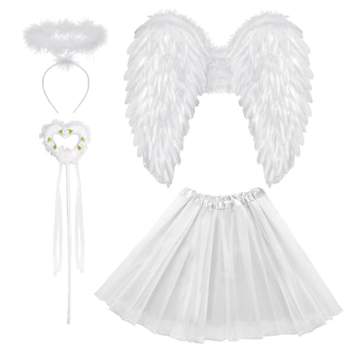 WILDPARTY Angel Costume Accessories - Women's Tulle Tutu Skirt, Angel